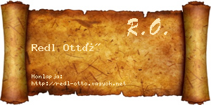 Redl Ottó névjegykártya